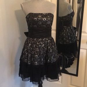 Betsey Johnson black sequin party dress